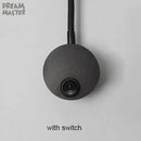 Modern black led mirror light bedside lamp bedroom reading light