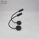 Modern black led mirror light bedside lamp bedroom reading light