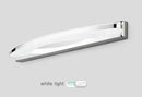 Modern curved white led mirror light fixture bathroom sconce