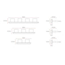 Modern white rectangular led mirror light bathroom wall lamp