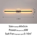 Modern gold geometric led mirror wall lamp for bedroom