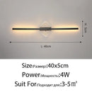 Modern gold geometric led mirror wall lamp for bedroom