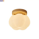 Modern pumpkin wood led modern ceiling light for living room