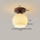 Modern pumpkin wood led modern ceiling light for living room