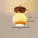 Modern pumpkin wood led modern ceiling light for living room