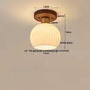 Modern pumpkin wood led modern ceiling light for living room
