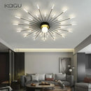 Modern black & gold starburst ceiling lights for living room