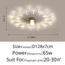 Modern black & gold starburst ceiling lights for living room