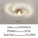 Modern black & gold starburst ceiling lights for living room