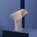 Modern gold floor lamp with white fabric diffuser living room light