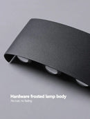Modern black geometric led wall lamp for living room