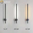 Modern matte black wall lamp – bedroom cylindrical sconce with switch