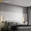 Modern matte black wall lamp – bedroom cylindrical sconce with switch