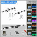 Sleek black rgb led monitor bar desk lamp for office gaming setup