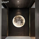 Minimalist led moon wall lamp bedroom glowing rock lighting