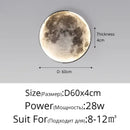 Modern textured led moon wall lamp for bedroom decor