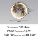 Modern textured led moon wall lamp for bedroom decor