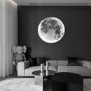 Modern textured led moon wall lamp for bedroom decor