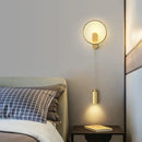 Modern gold led moon wall lamp bedroom ambient sconce