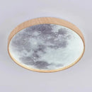 Decorbites led moon wood ceiling light and clock bedroom set
