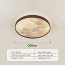 Decorbites led moon wood ceiling light and clock bedroom set