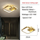 Modern black circular led motion sensor ceiling light for bedroom