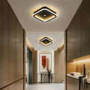 Modern black circular led motion sensor ceiling light for bedroom