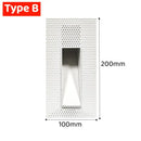 Modern silver square motion sensor wall lamp bedroom decor light