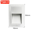 Modern silver square motion sensor wall lamp bedroom decor light