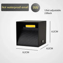 Modern black & gold motion sensor wall lamp outdoor sconce