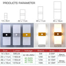Modern gold led motion sensor wall light for hallway stairway bedroom