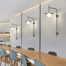 Minimalist black led movable arm wall lamp bedroom sconce