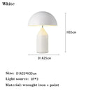 Modern gold mushroom table lamp for bedroom