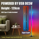 Slim black led music melody floor lamp living room rgb light