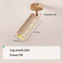 Rustic beige led natural stone spotlights walnut living room light