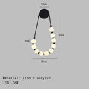 Art deco gold & black led necklace wall lights bedroom sconce
