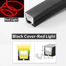 Sleek black & gold neon rope lights outdoor waterproof garden decor