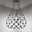 Minimalist black led net pocket pendant light for living room
