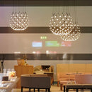 Minimalist black led net pocket pendant light for living room