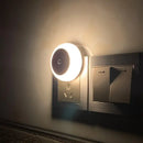 Modern orange circular led night light for bedroom smart sensor