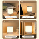 Minimalist hexagonal white led night light bedroom touch lamp