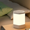 Minimalist hexagonal white led night light bedroom touch lamp