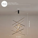 Modern geometric metallic led nordic chandelier dining room light