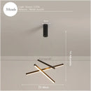 Modern geometric metallic led nordic chandelier dining room light