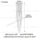Modern gold led nordic cylinder chandelier staircase pendant light