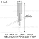 Modern gold led nordic cylinder chandelier staircase pendant light