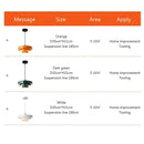 Modern tiered white orange & green pendant lights dining room