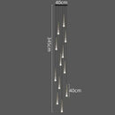 DecorBites™ LED Nordic Staircase Chandelier Golden Black Indoor Lighting