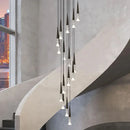 DecorBites™ LED Nordic Staircase Chandelier Golden Black Indoor Lighting
