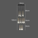 DecorBites™ LED Nordic Staircase Chandelier Golden Black Indoor Lighting